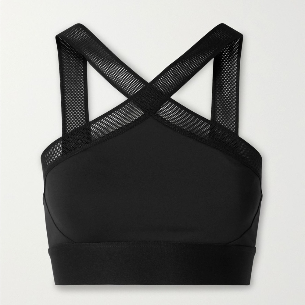 Heroine Sport X mesh-trimmed stretch sports bra